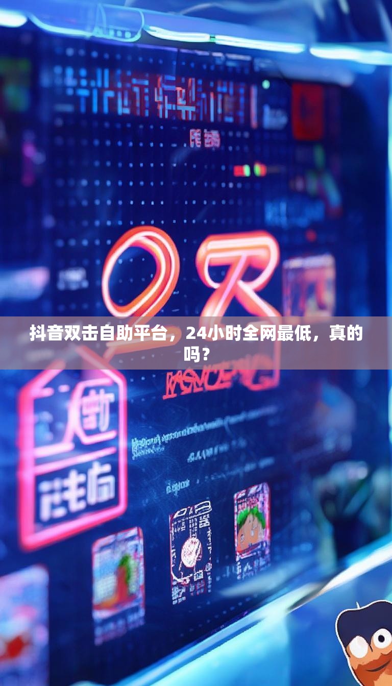 抖音双击自助平台，24小时全网最低，真的吗？