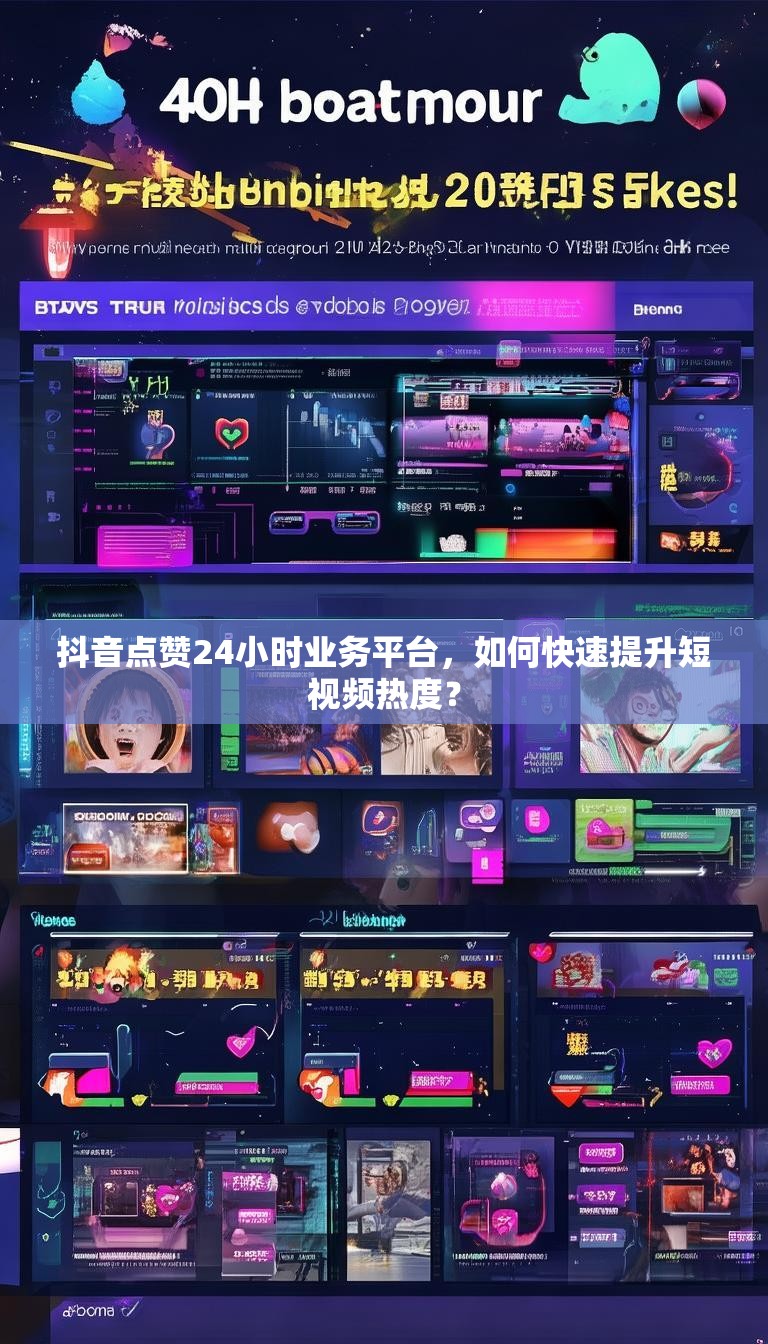 抖音点赞24小时业务平台，如何快速提升短视频热度？