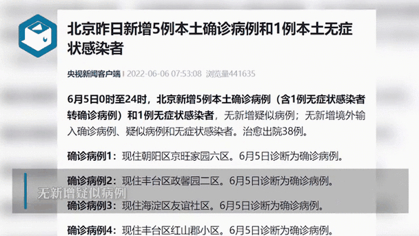 北京新增5例本土确诊及详情